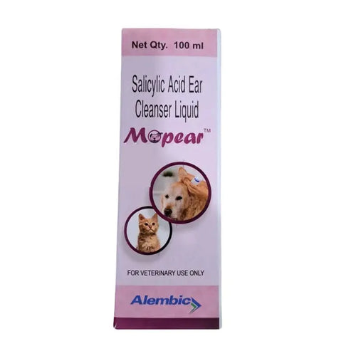Alembic Mopear Ear Cleanser with Salicylic Acid 100ml  for Dogs & Cats