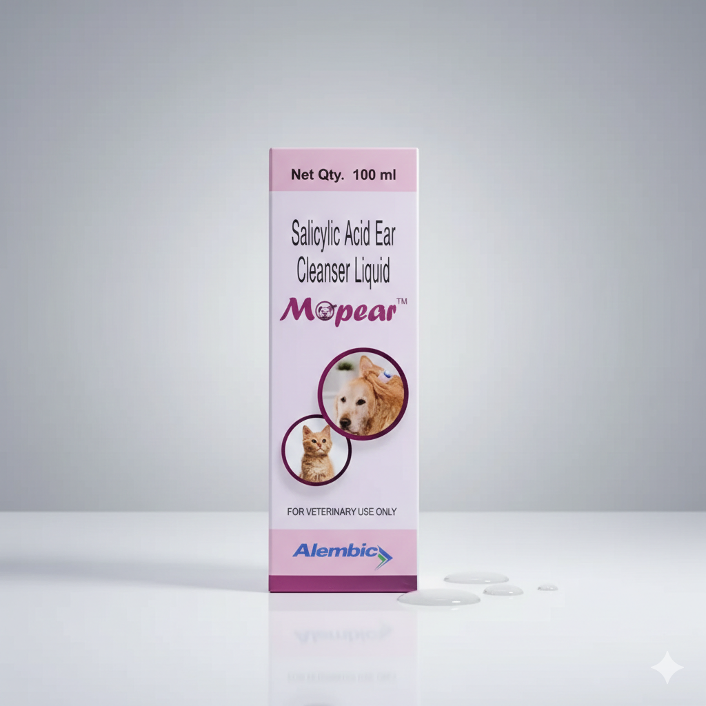 Alembic Mopear Ear Cleanser with Salicylic Acid 100ml  for Dogs & Cats