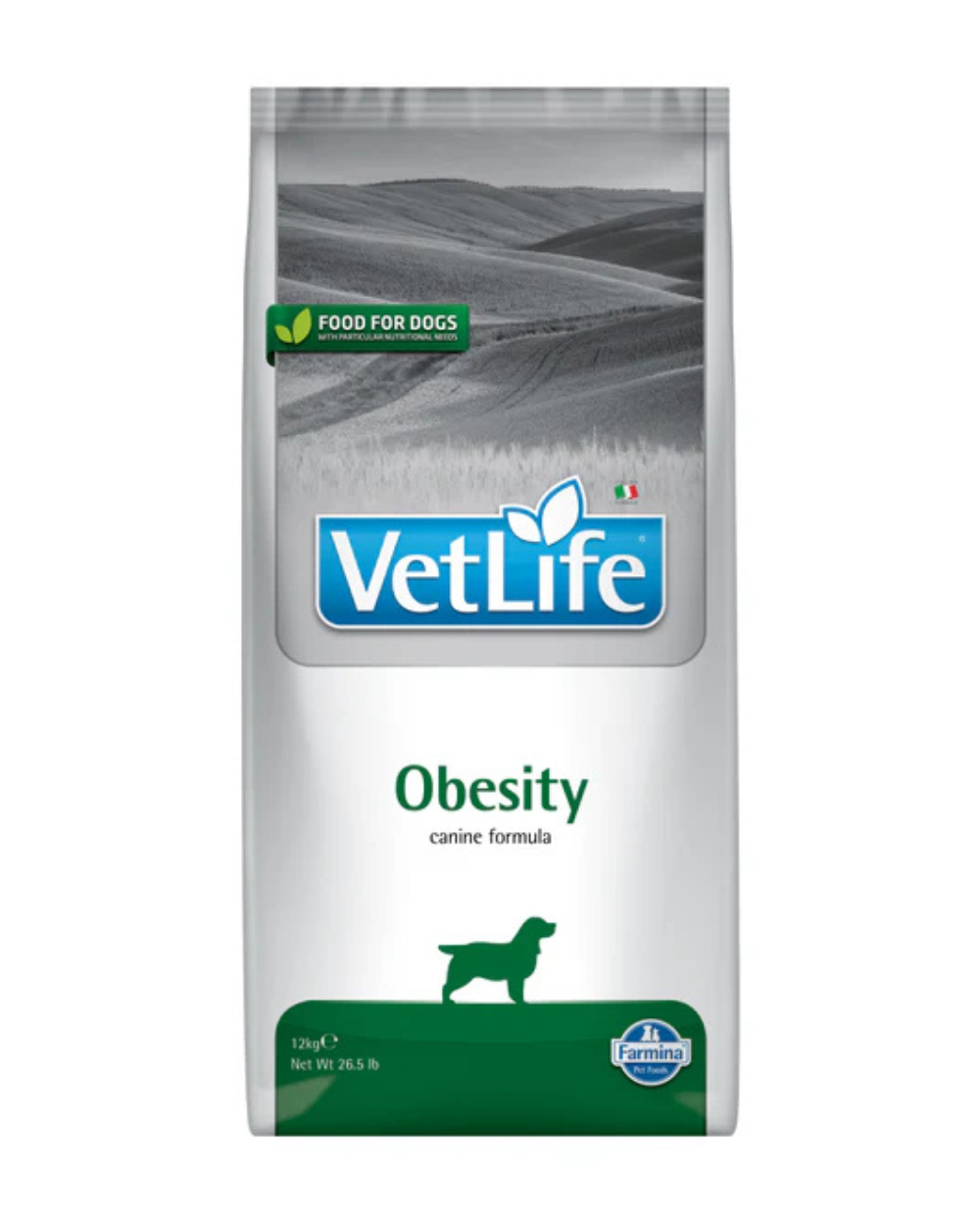 Farmina Vet Life Obesity Canine Formula Adult Dog Dry Food â€“ Weight Management, Low-Fat Prescription Diet for Healthy Weight Control