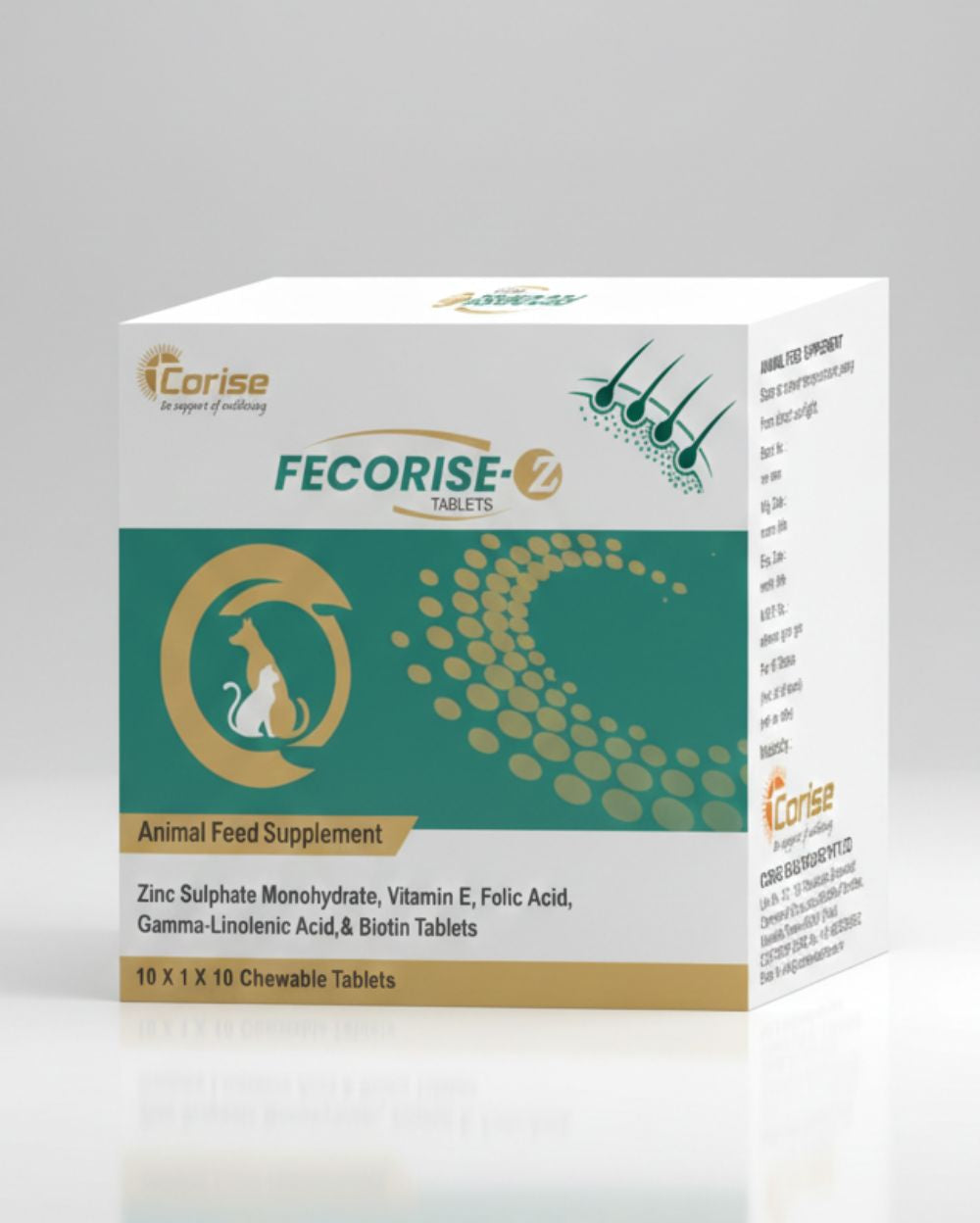 Corise Fecorise-Z â€“ Dermatology Support Tablets for Healthy Pets
