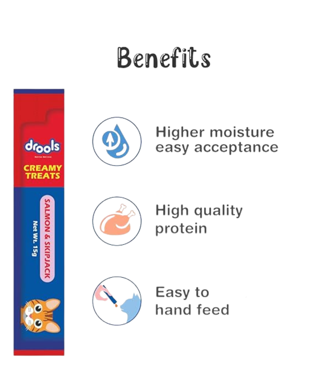 Drools Creamy Treats for Dogs â€“ Salmon & Skipjack Flavor | 25 PCS Jar | Healthy Training Treats & Skin Coat Support