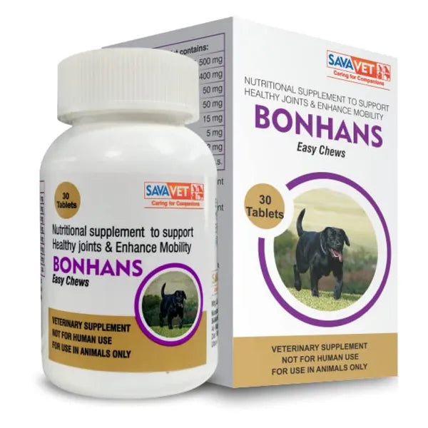 Savavet Bonhans Tablet â€“Joint Support for Dogs | Hip & Joint Health Supplement for Active Dogs