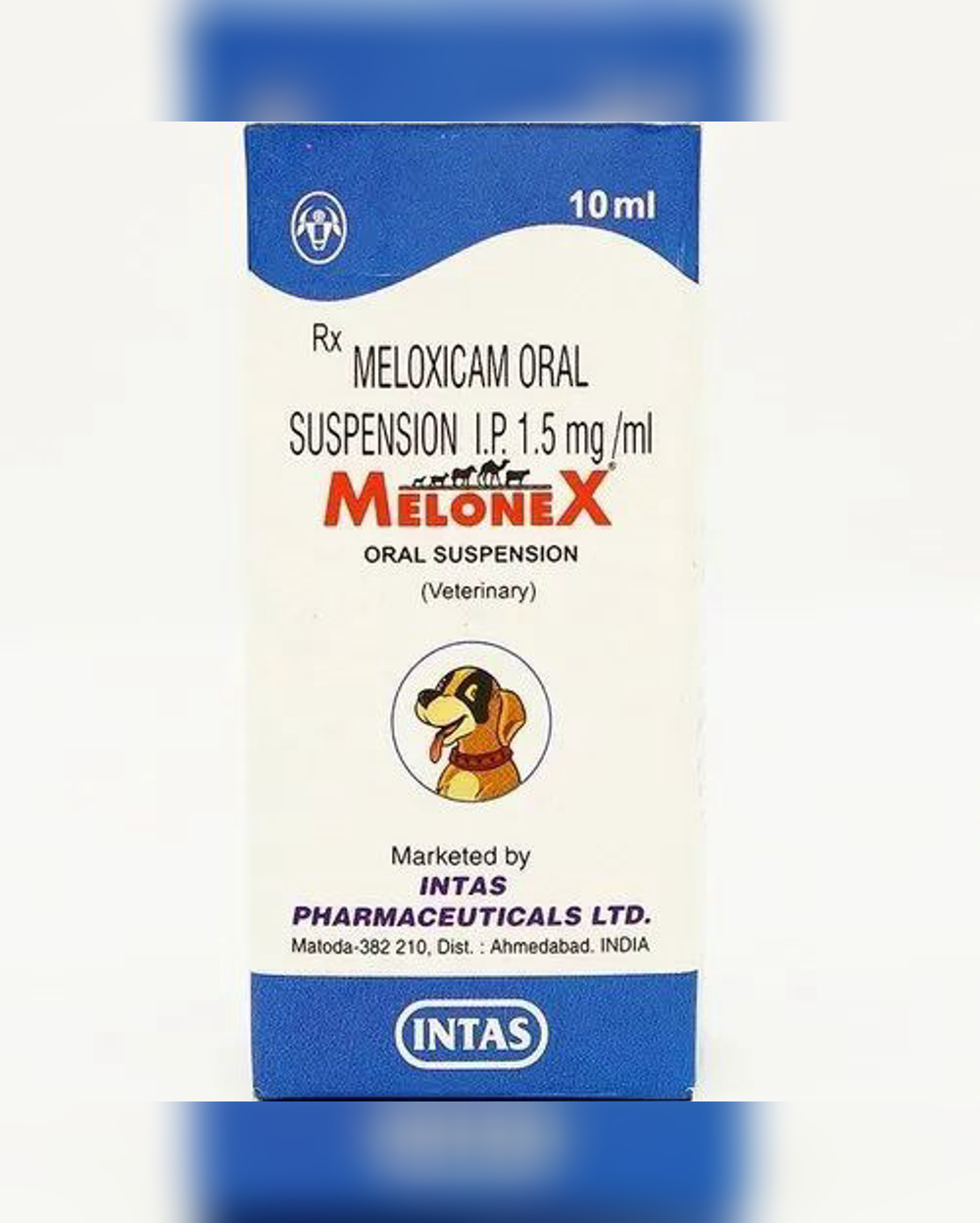 Intas Melonex Oral Suspension 10ml â€“ Pain Relief and Anti-Inflammatory Medicine for Dogs and Cats | Pet Arthritis & Fever Treatment