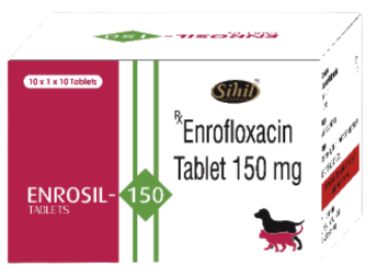 Sihil Enrosil 10's Tablets â€“ Enrofloxacin Antibiotic for Dogs & Cats | Effective Against Bacterial Infections