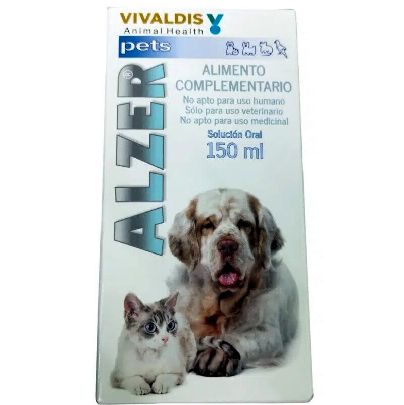 Vivaldis Alzer Syrup for Dogs & Cats 150ml | Cognitive Dysfunction Support, Memory