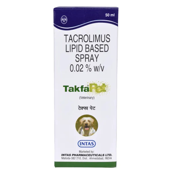 Intas Takfa Pet Spray for Dogs â€“ Tacrolimus Skin Care Spray 50ml