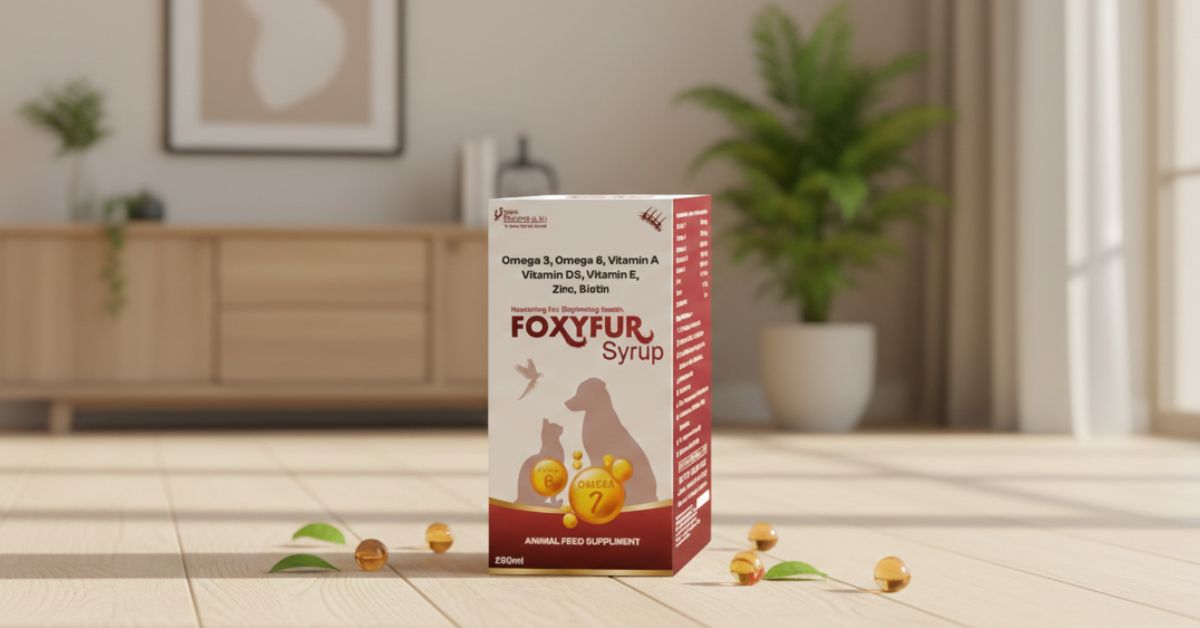 Swiss Biocare Foxyfur Syrup 250ml for Dogs & Cats â€“ Skin & Coat Supplement