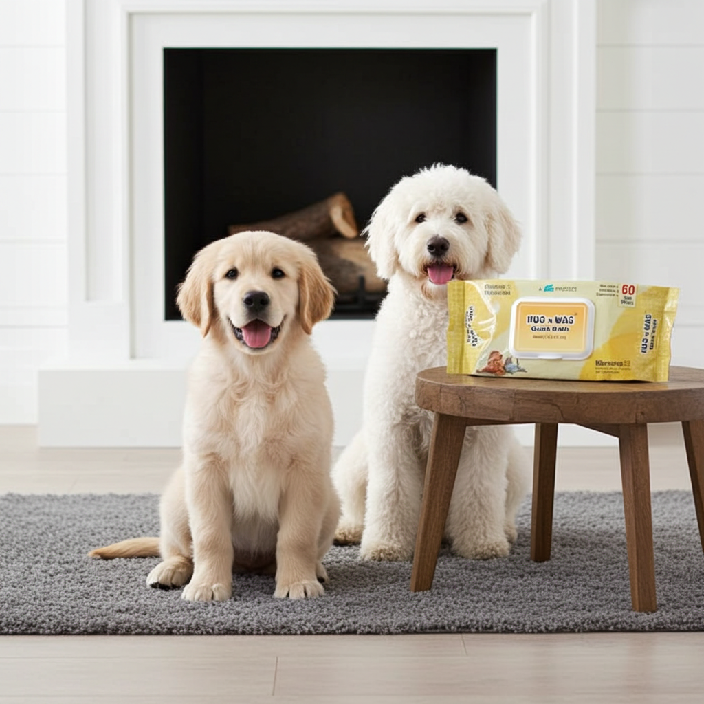 Hug N Wag Quick Bath Wipes 60's