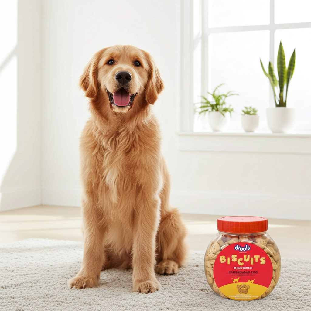 Drools Dog Treat Biscuits â€“ Chicken & Egg Flavour | Healthy Crunchy Dog Snacks | High Protein & Calcium-Rich Dog Biscuits | 400g Pack