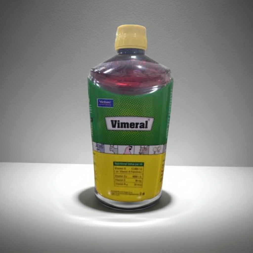 Virbac Vimeral 60 ml â€“ Multivitamin Supplement for Cattle, Buffalo, Goats, Sheep, Dogs & Cats | Boosts Immunity, Growth & Fertility