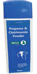 Canicon Propoxur And Clotrimazole Anti-Tick Zeck Powder 100gm