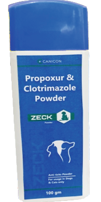 Canicon Propoxur And Clotrimazole Anti-Tick Zeck Powder 100gm