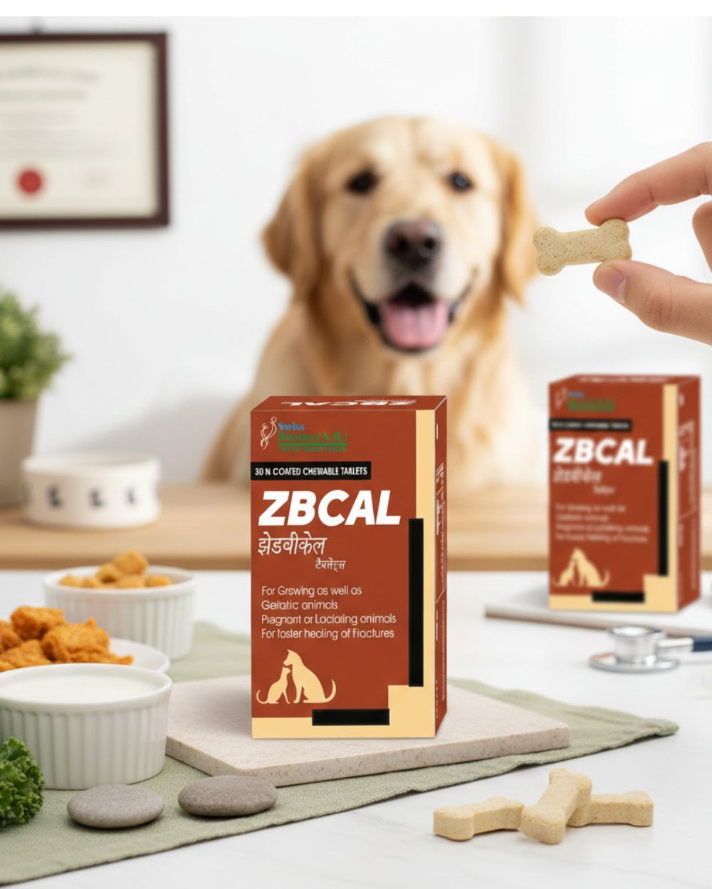 Corise ZBCAL Tablets 30 Tablets â€“ Veterinary Calcium Supplement for Puppies, Kittens