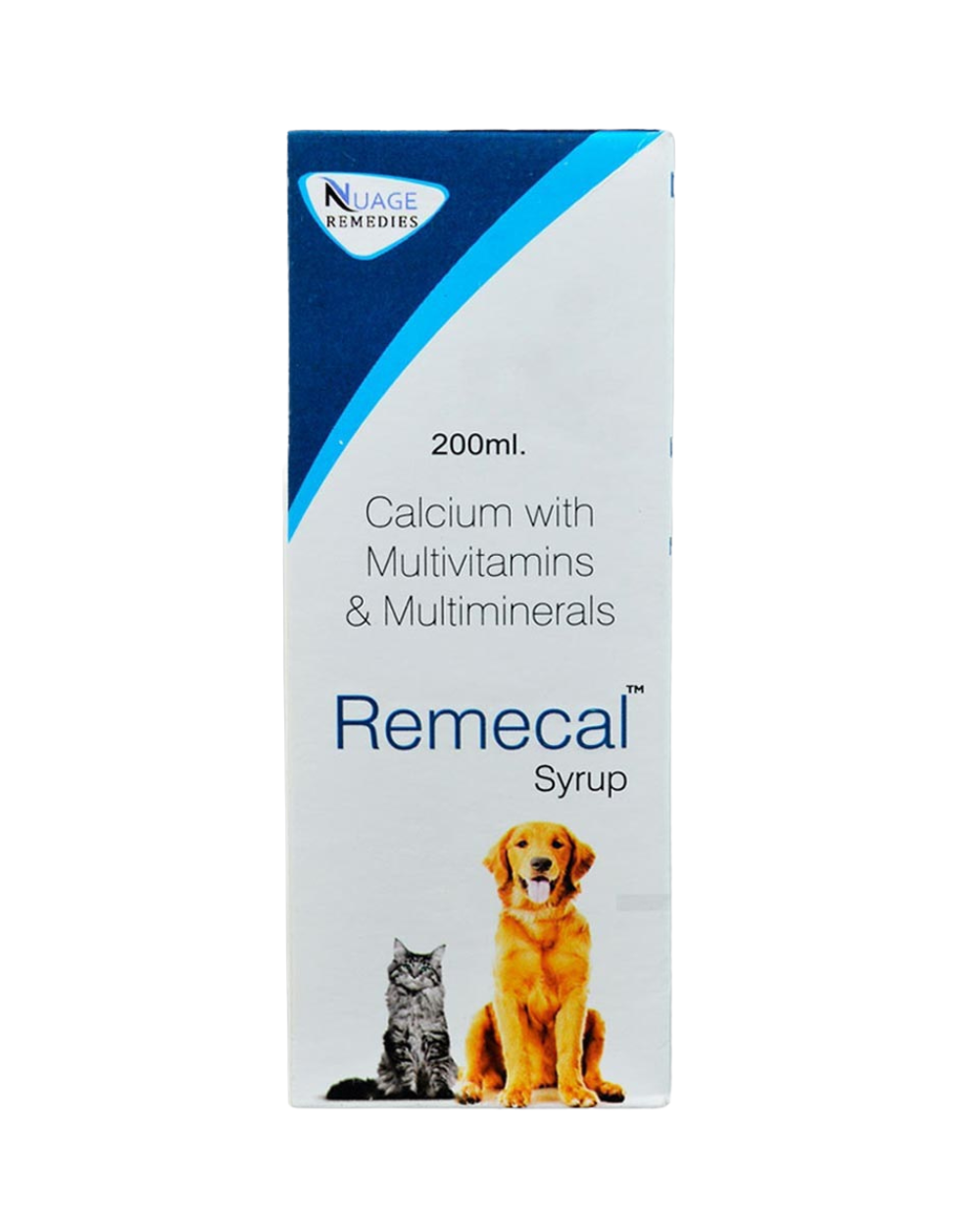 Assurem Remecal Calcium Syrup 200ml for Dogs & Cats | Liquid Calcium, Phosphorus & Vitamin D3 Supplement for Strong Bones, Teeth, Growth & Pregnancy Support