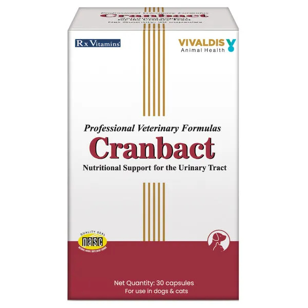 Vivaldis Cranbact 30 Capsules for Dogs & Cats â€“ Urinary Tract Support Supplement