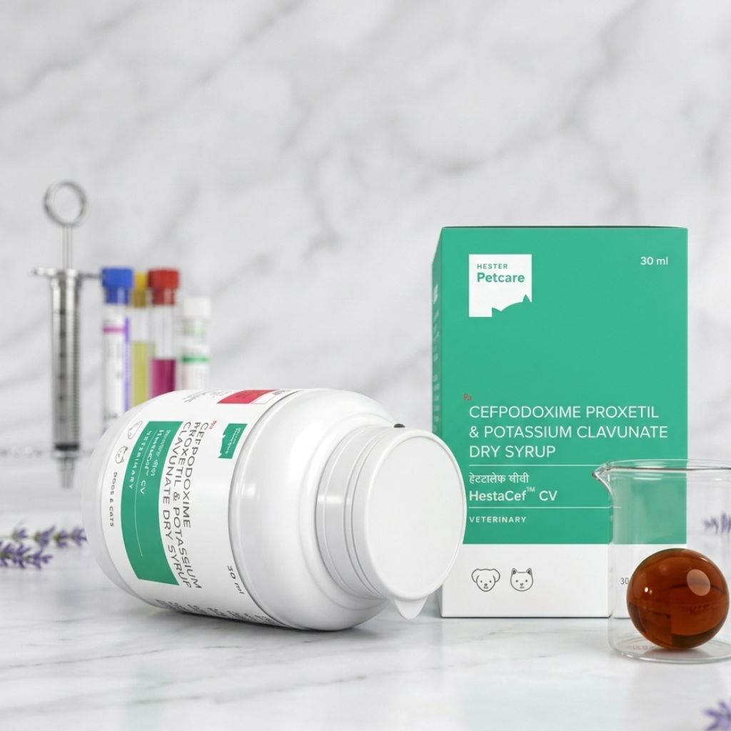 Hester Hestacef-CV Dry Syrup by Hestar | Cefpodoxime Proxetil + Clavulanic Acid Antibiotic