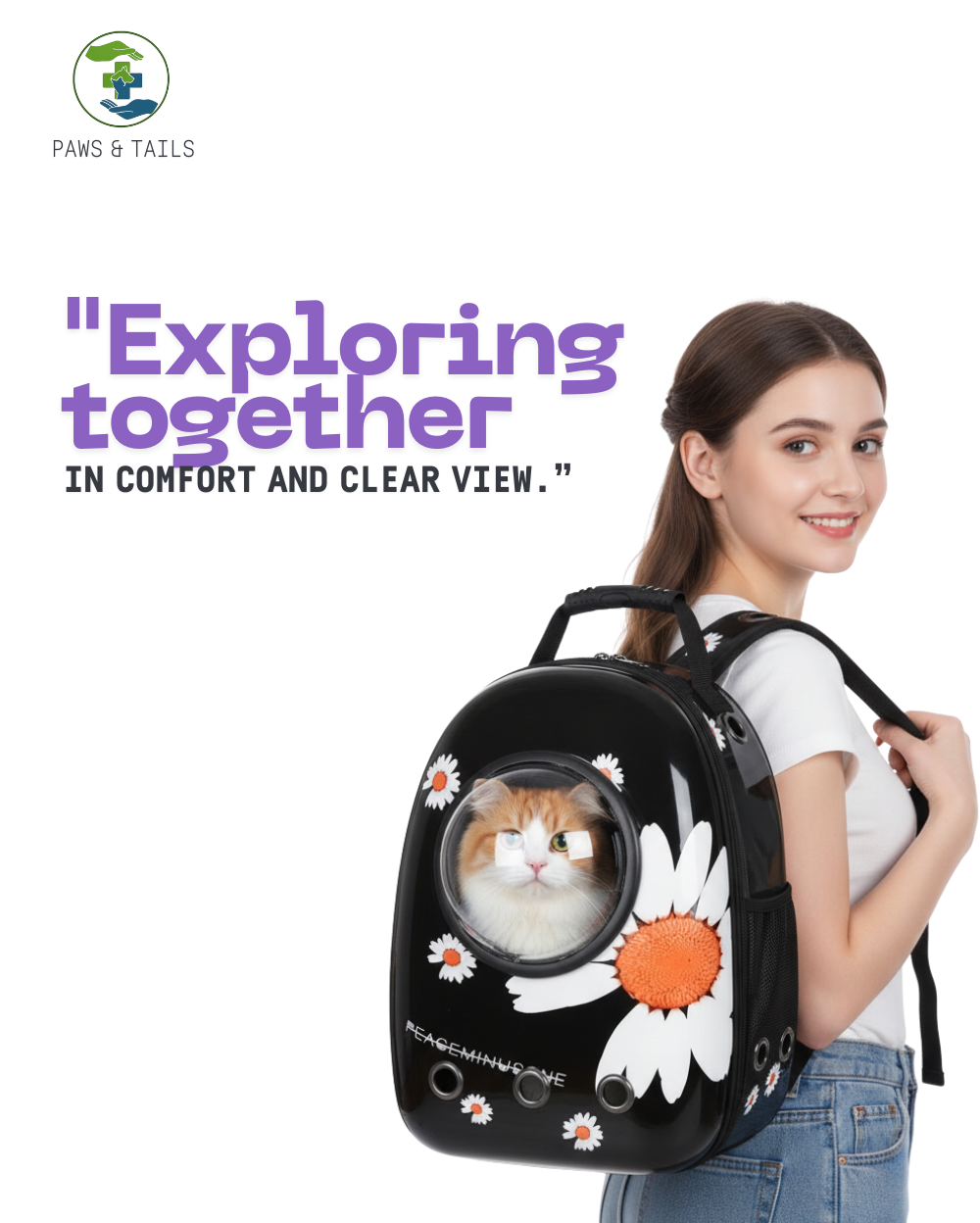PET Astraunaut-Printed Bag with Window
