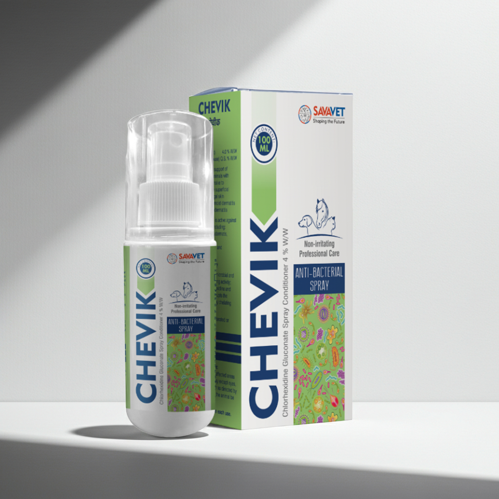 Savavet Chevik Spray Conditioner for Dogs & Cats 100ml â€“ Anti-Bacterial Coat Spray, Skin Care, Deodorizing & Grooming Solution