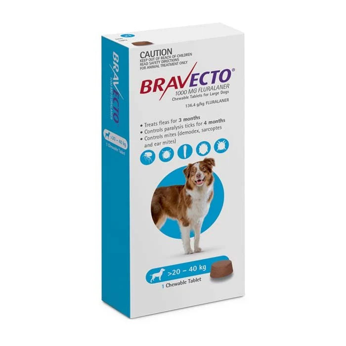 MSD Animal Health Bravecto Chewable Tablet for Dogs Flea & Tick Protection