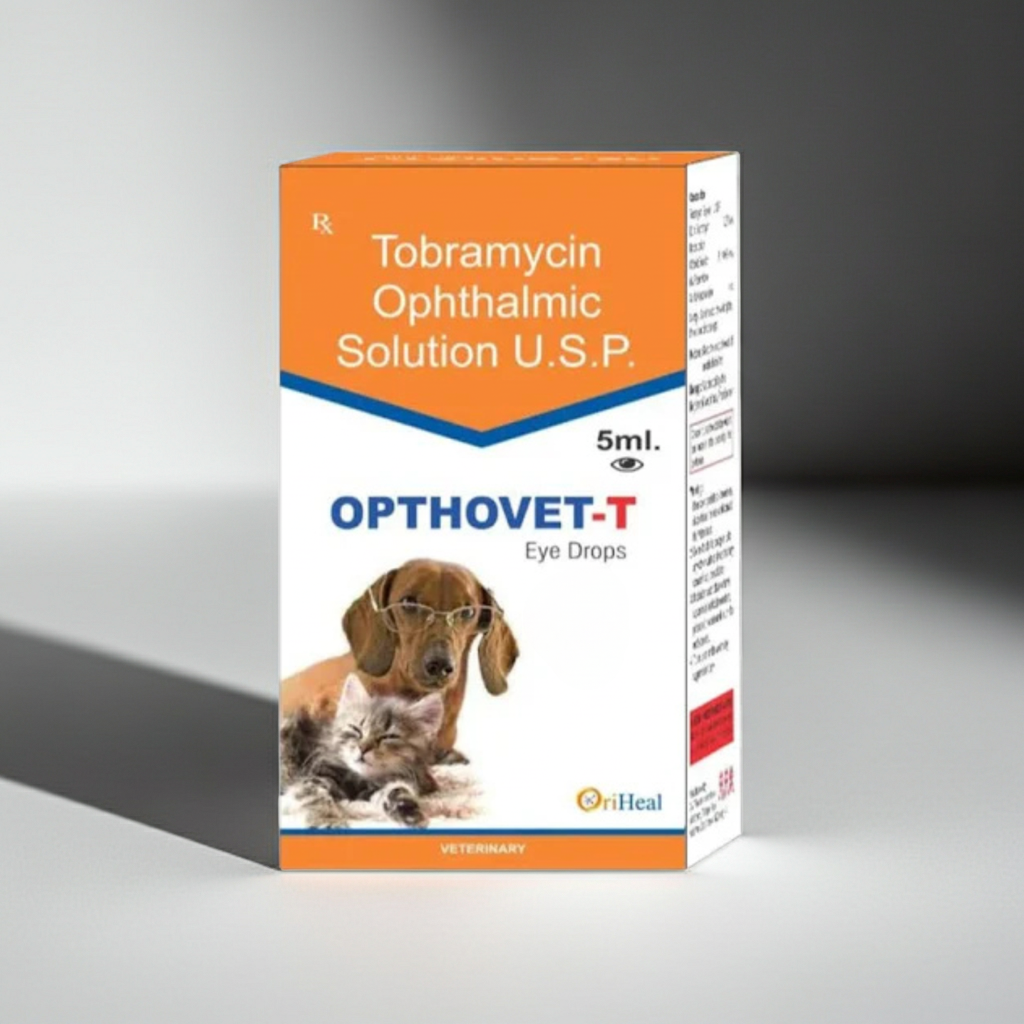 Oriheal Opthovet T Eye Drops for Dogs & Cats | Pet Eye Hygiene & Care Product
