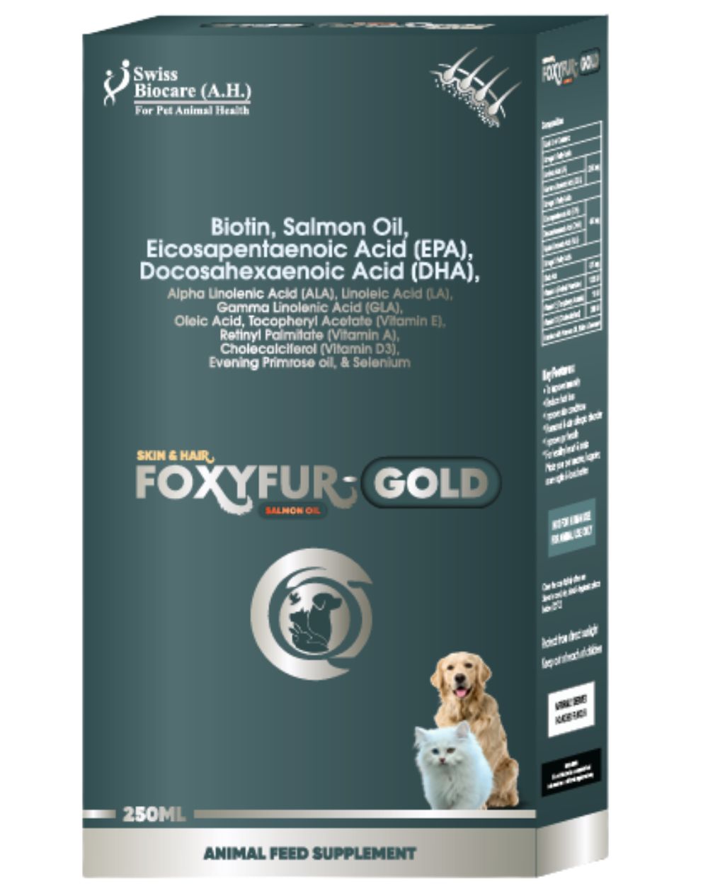 Corise Foxyfur Gold 250ml Syrup for Dogs & Cats â€“ Advanced Skin & Coat Supplement