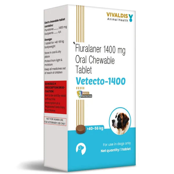Vivaldis Vetecto Chewable Tick & Flea Tablet for Dogs