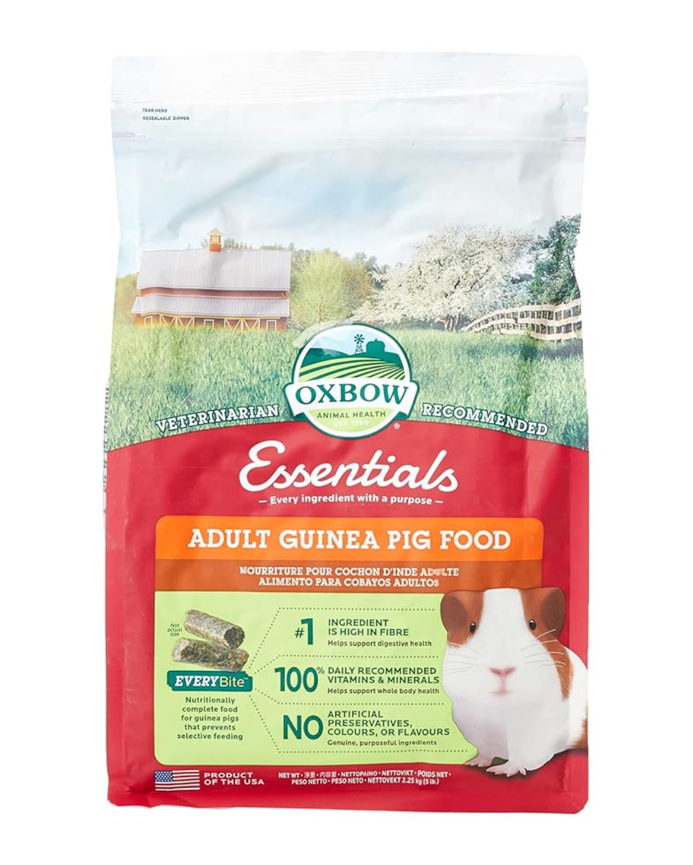 Oxbow Animal Health Cavy Cuisine Adult Guinea Pig Dry Food 2.25kg