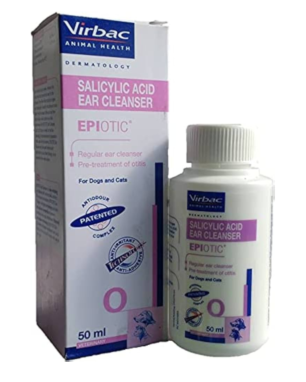 Virbac Epiotic Ear Cleanser for Dogs & Cats â€“ Antibacterial, Antifungal Ear Cleaning Solution, Removes Wax, Odor & Debris