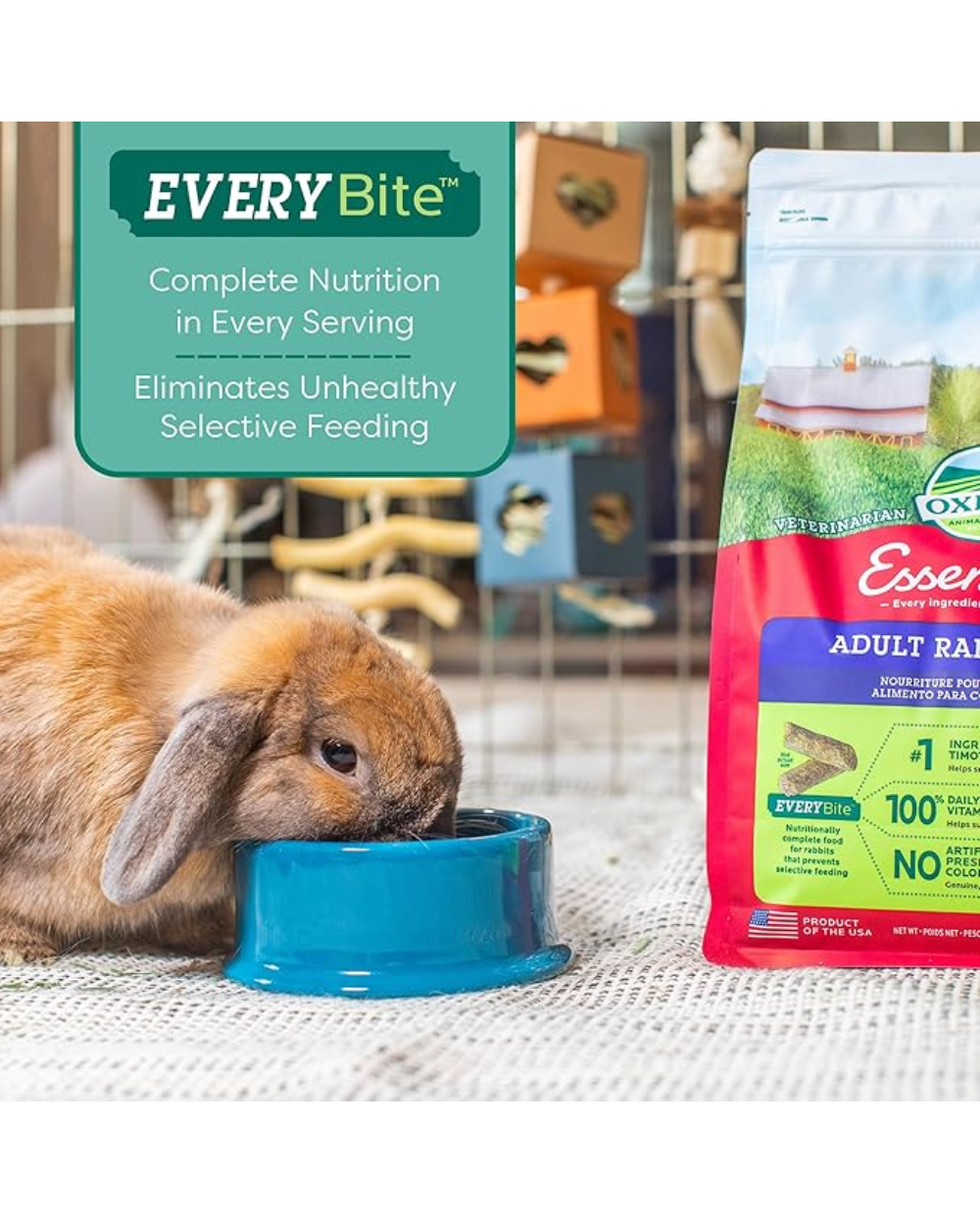 Oxbow Animal Health Bunny Bacics Adult Rabbit Fortified Small Animal Feeds 2.250 Kg
