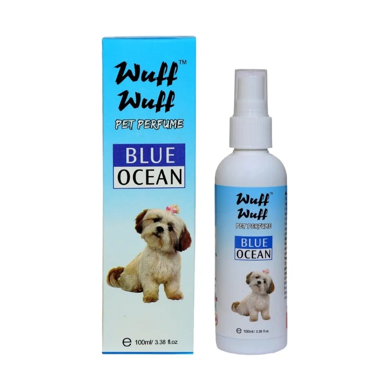 Oriheal Wuff-Wuff Blue Ocean Pet Perfume 100 ml â€“ Long-Lasting Ocean Fresh Fragrance for Dogs & Cats