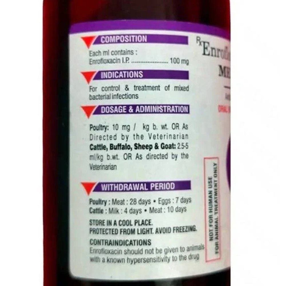 Vetoquinol Meriquin Oral Liquid 100ml â€“ Broad-Spectrum  for Dogs & Cats, Treats Bacterial Infections