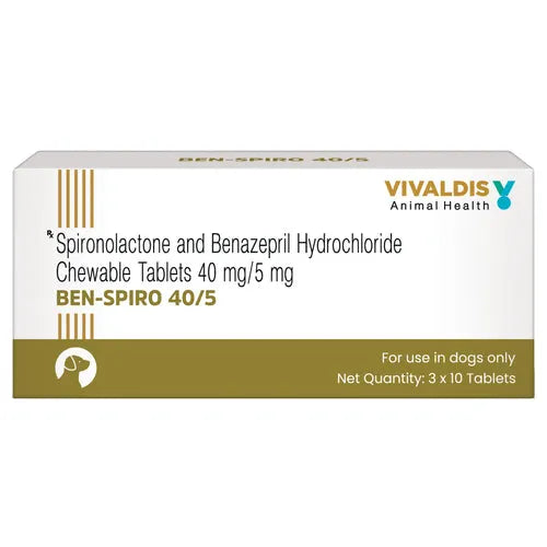 Vivaldis Ben Spiro 40/5 Tablets for Dogs | Spironolactone & Benazepril Heart Medicine