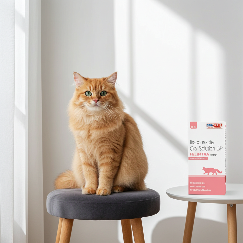 Savavet Felintra ( Itraconazole 10mg ) Oral Solution for Cats 60ml â€“ Antifungal Medicine for Fungal Infections in Cats