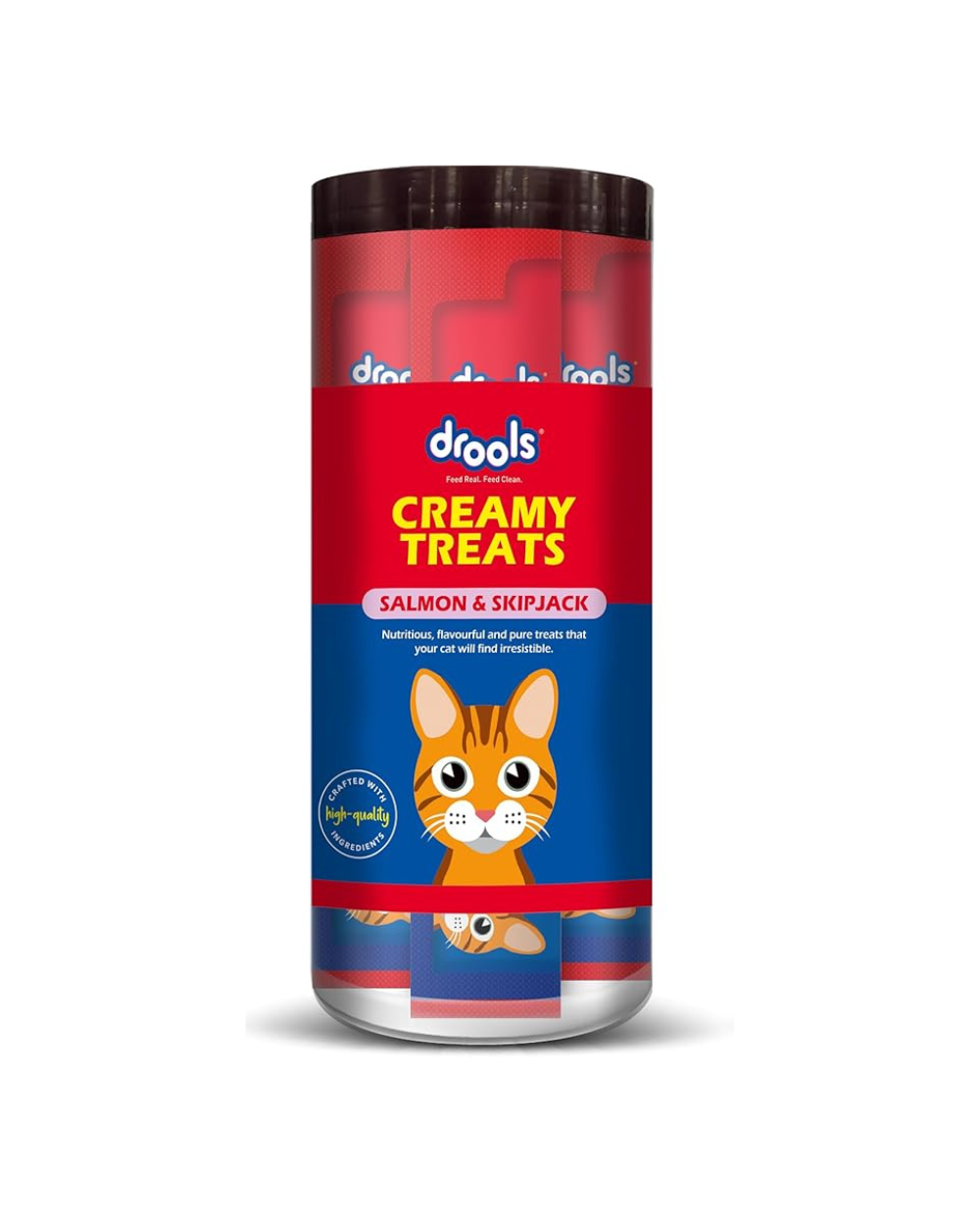 Drools Creamy Treats for Dogs â€“ Salmon & Skipjack Flavor | 25 PCS Jar | Healthy Training Treats & Skin Coat Support