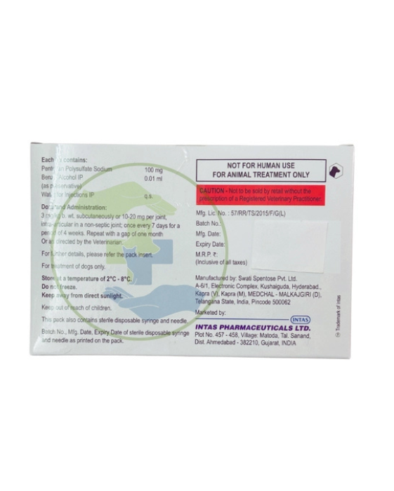Intas Synocur Injection 2ml Online â€“ For Osteoarthritis, Lameness & Traumatic joints for Dog