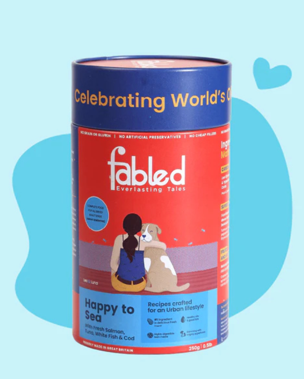 Fabled Happy to Sea Fresh Salmon Tuna White Fish and Cod Adult Dog Dry Food