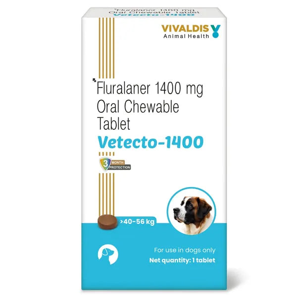 Vivaldis Vetecto Chewable Tick & Flea Tablet for Dogs