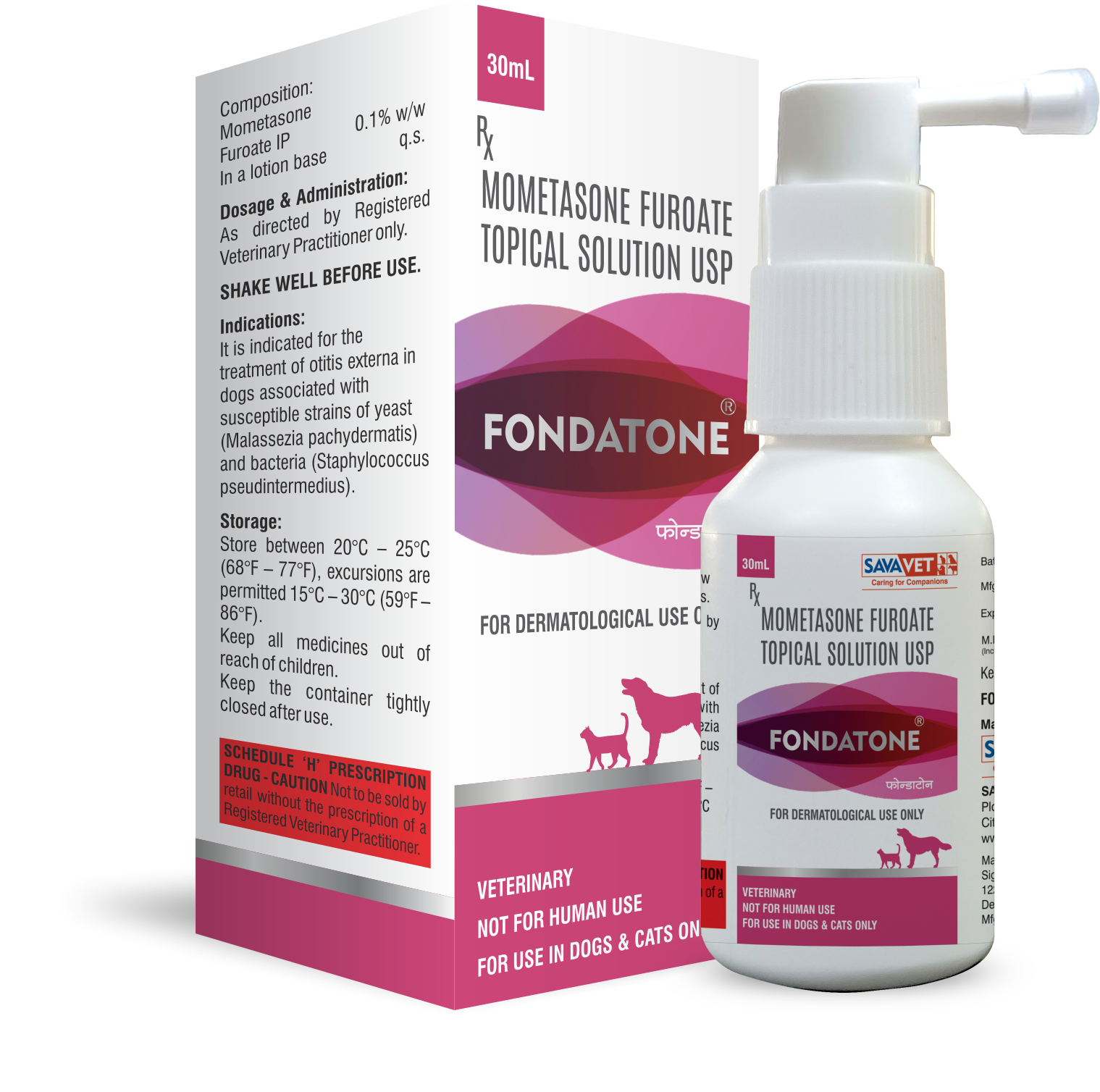 Savavet Fondatone Lotion for Dogs & Cats â€“ Mometasone Furoate Topical Solution for Skin Allergy, Itching & Dermatitis