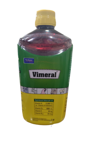 Virbac Vimeral 60 ml â€“ Multivitamin Supplement for Cattle, Buffalo, Goats, Sheep, Dogs & Cats | Boosts Immunity, Growth & Fertility
