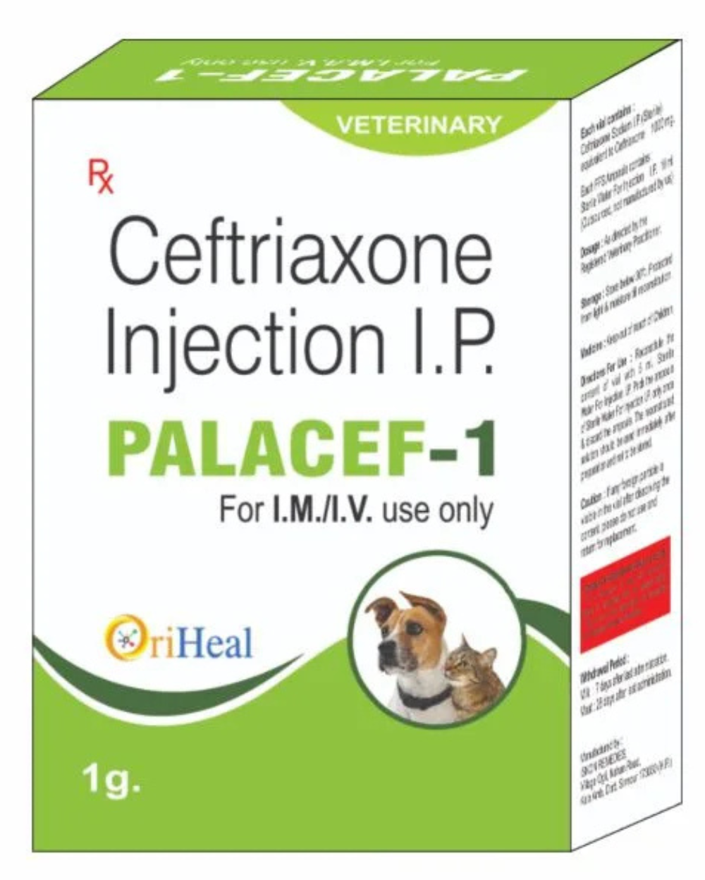 Oriheal Palacef-1 1g Injection â€“ Veterinary Injection for Animals | Trusted Oriheal Animal Health Product