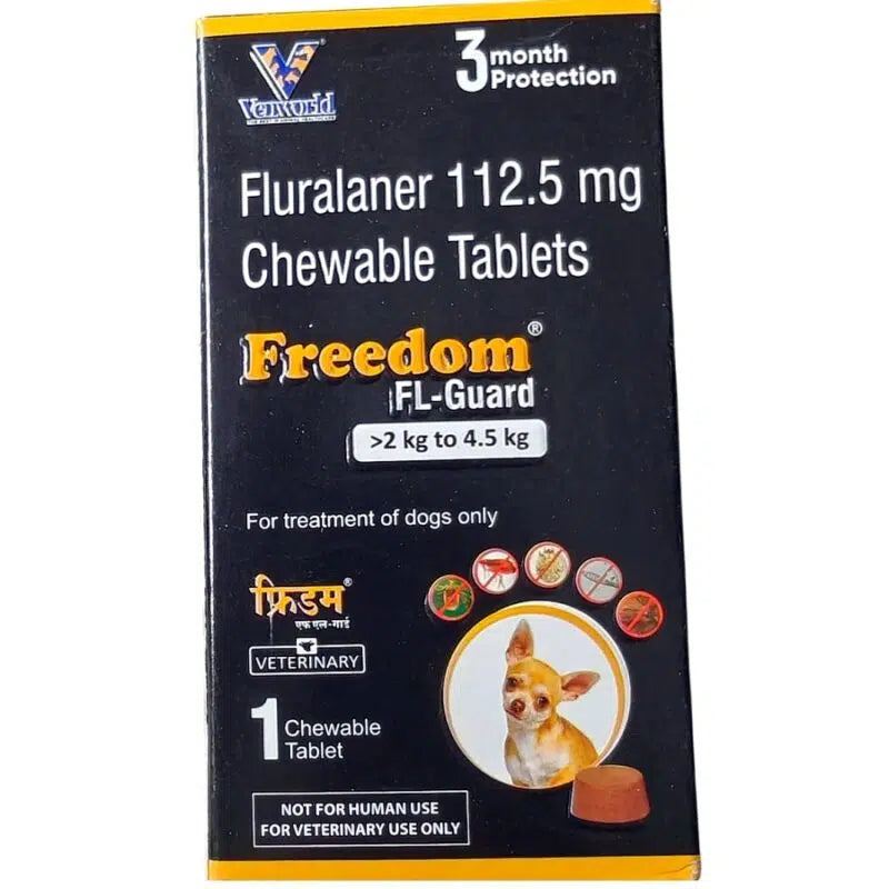Freedom Fl-Guard Flea & Tick Chewable Tablets for Dogs â€“ Long-Lasting Flea, Tick & Mite Protection