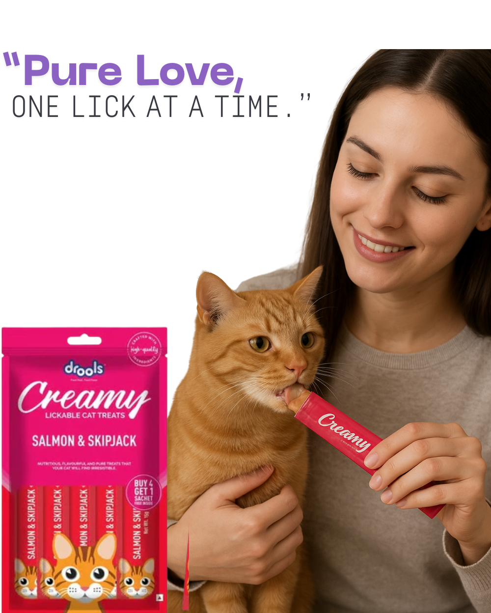 DROOLS  SALMON & SKIPJACK CREAMY CAT TREATS 75g