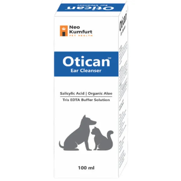 Neo Kumfurt Otican Ear Cleanser for Dogs & Cats â€“ Gentle Ear Care, Wax & Mite Removal, Soothes Itching (100ml)