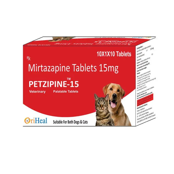 Oriheal Petzipine 15mg Tablets for Dogs and Cats | Veterinary Prescription Tablets