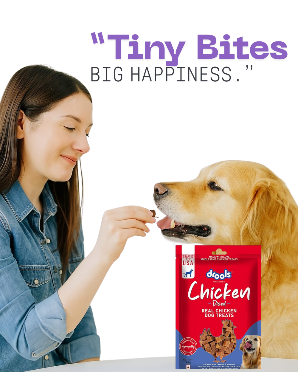 DROOLS CHICKEN DICED DOG TREATS 70g