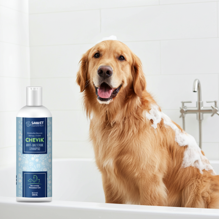 Savavet Chevik Medicated Pet Shampoo for Dogs & Cats â€“ Anti-Fungal, Anti-Bacterial, Itching & Dandruff Control
