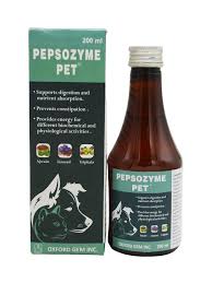 Oxford Gem Pepsozyme Liquid â€“ Digestive Health, Gas Control & Indigestion Relief for Dogs & Cats