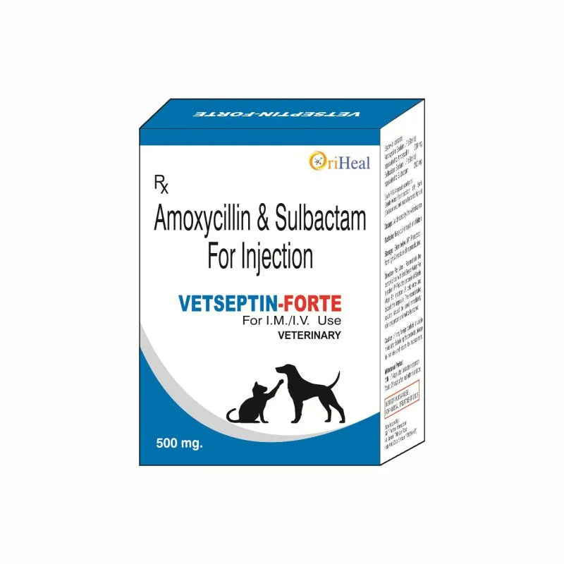 Oriheal Vetseptin-Forte Inj. | Veterinary Injectable Support for Bacterial Infection, Fever & Post-Treatment Recovery