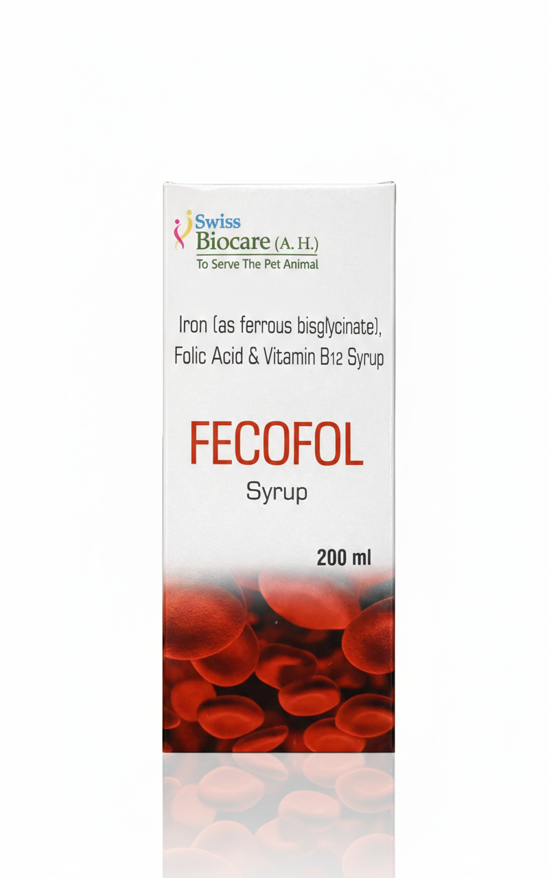 Corise Fecofol Syrup for Dogs & Cats â€“ Iron, Folic Acid & Vitamin B12 Supplement