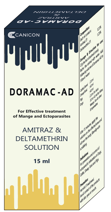 Canicon Doramac-AD â€“ Dual-Action Solution for Mange, Ticks & Lice (15 ml)